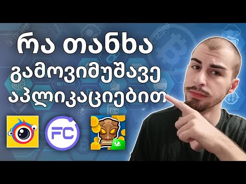 რა თანხა გამოვიმუშავე აპლიკაციებით ? ( 3 თვეში )